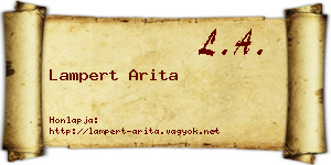 Lampert Arita névjegykártya